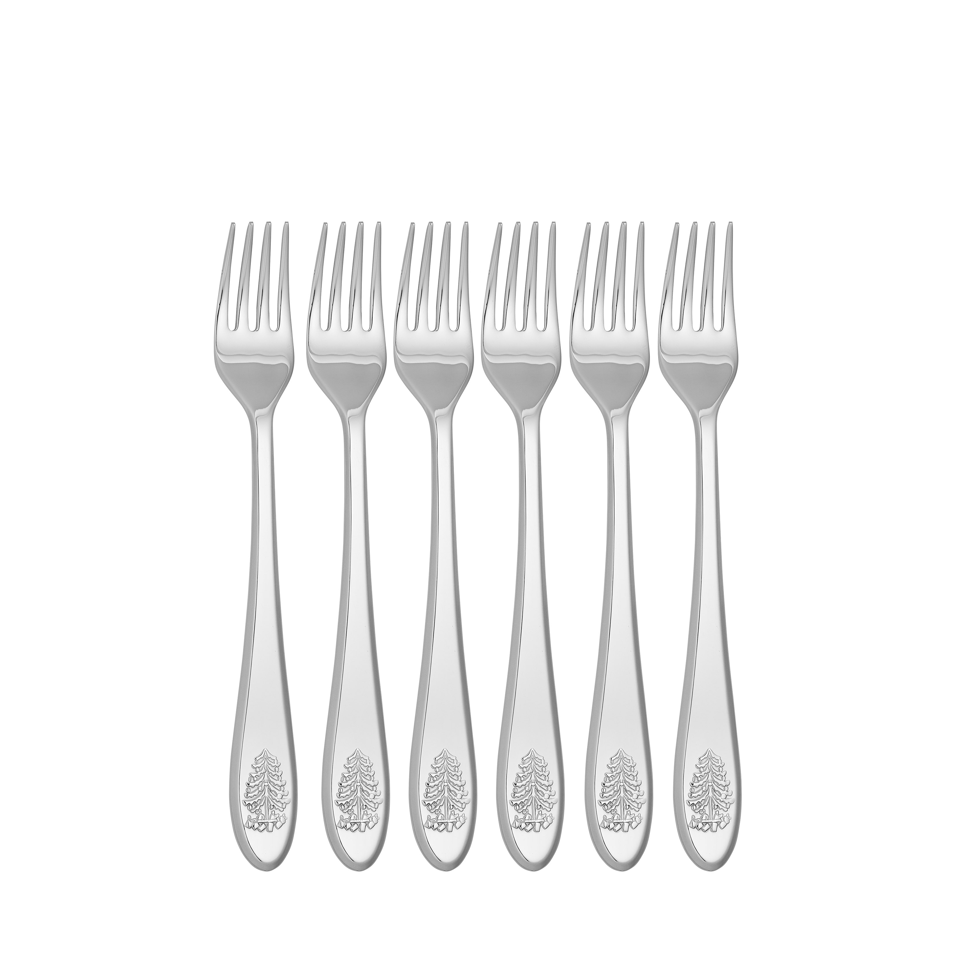 Christmas Tree Cocktail Forks Set of 6 image number null